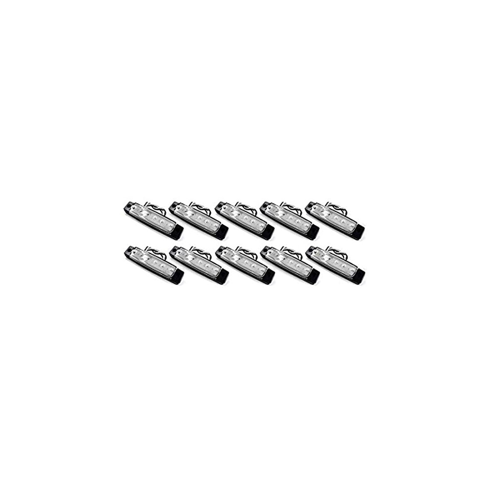 10X 6 Led 3.8" Side Marker Clearance Trailer S, For 24V Truck Bus Boat Cab Rv Lorrieds Suv External S Light/White 619988606588