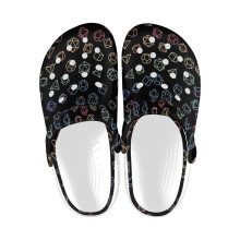 (DnD Dice Rainbow on Black Pattern_22229) Garden Clogs Shoes for Mens & Womens & Kids Clog Slippers Sandals