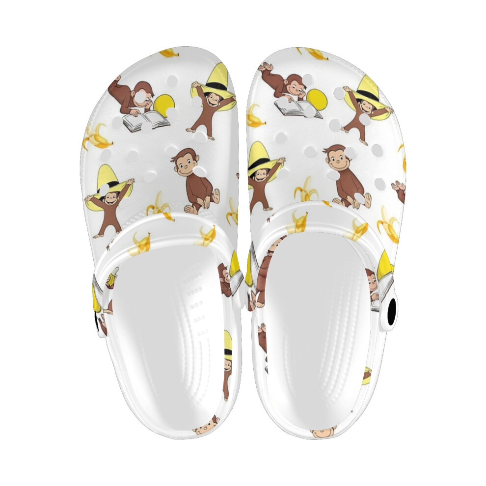 (George the curious monkey cartoon for kids pack _6436) Garden Clogs Shoes for Mens & Womens & Kids Clog Slippers Sandals