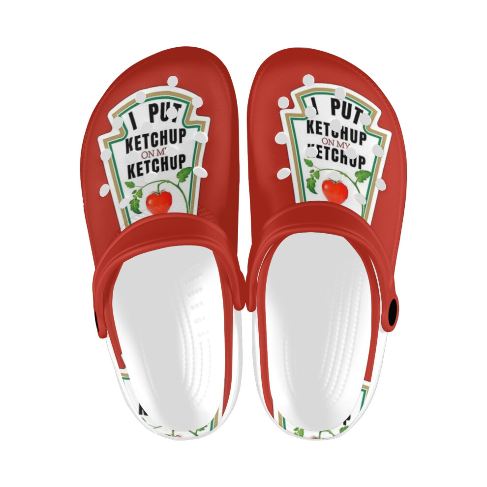 (I PUT KETCHUP ON MY KETCHUP_4507) Garden Clogs Shoes for Mens & Womens & Kids Clog Slippers Sandals
