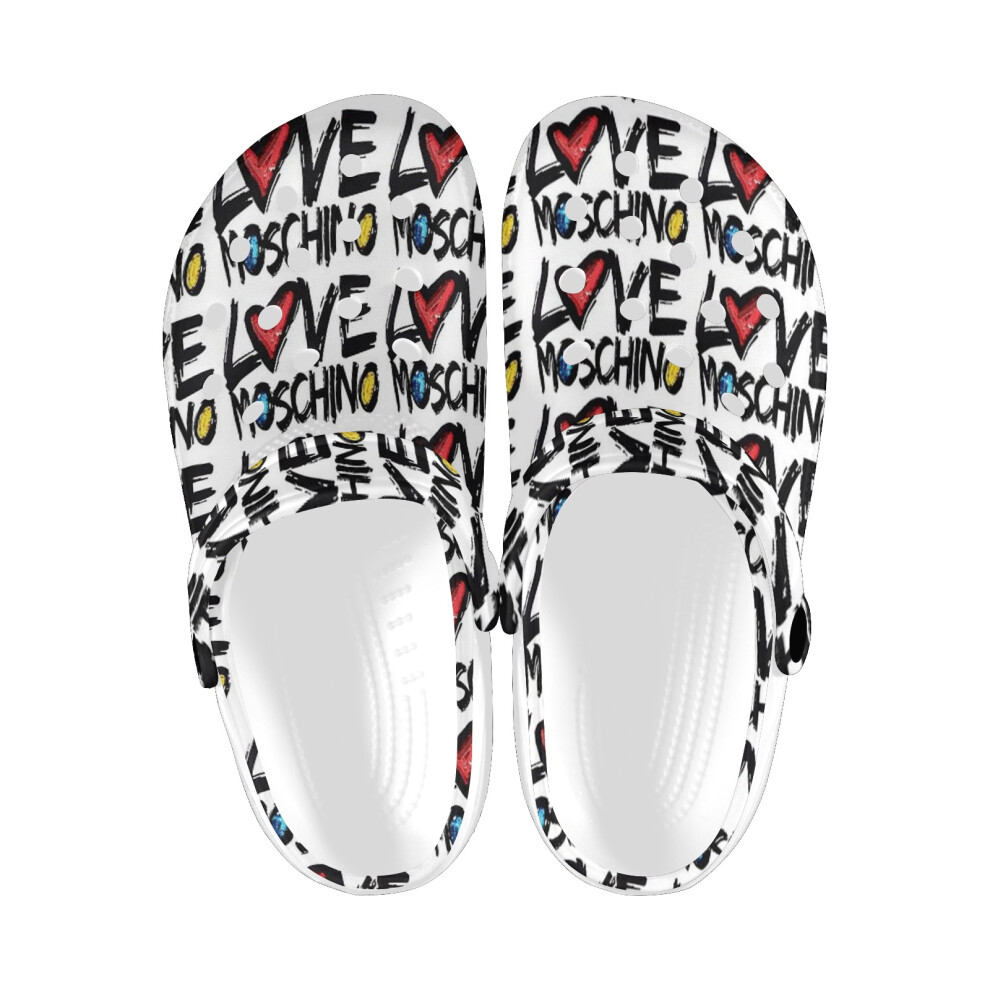 (LOVE MOSCHINO LOGO_4928) Garden Clogs Shoes for Mens & Womens & Kids Clog Slippers Sandals