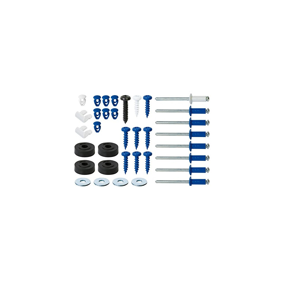 000116012Â Mounting Kit Complete For Number Plates With 8Â 8Â 8Â Nuts, Bolts, Lugs, 4Â Screws, 2Â Mm, Screw, Black 8010718160127