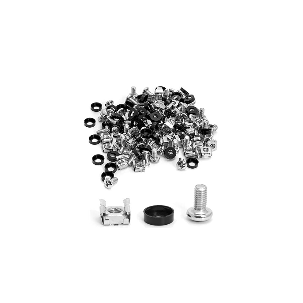 50 pack Cage Nuts, Screws and Washers M6 x 16mm Rack Mount & Washers for Rack mount Server Cabinets, Rack Mount Server Shelves, Routers-image-OPC-PDVW2SN-NEW