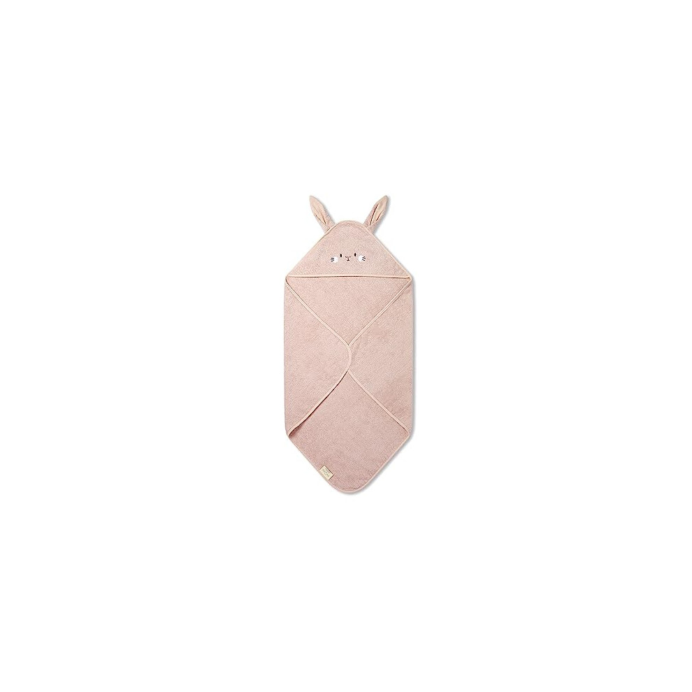 Baby Boys And Girls Hooded Bunny Bath Towel In Blush - 100% Organic Cotton Unisex Infant Soft Blanket - Absorbent And Long Lasting - 100 X 88 Cm Mori