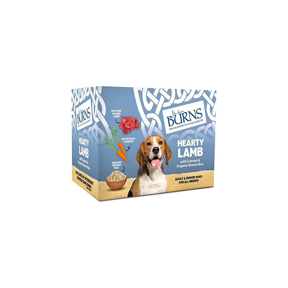 Burns Pet Natural Nutrition Adult & Senior Wet Dog Food Hearty Lamb, Carrots & Organic Rice 12 X 150G Brown