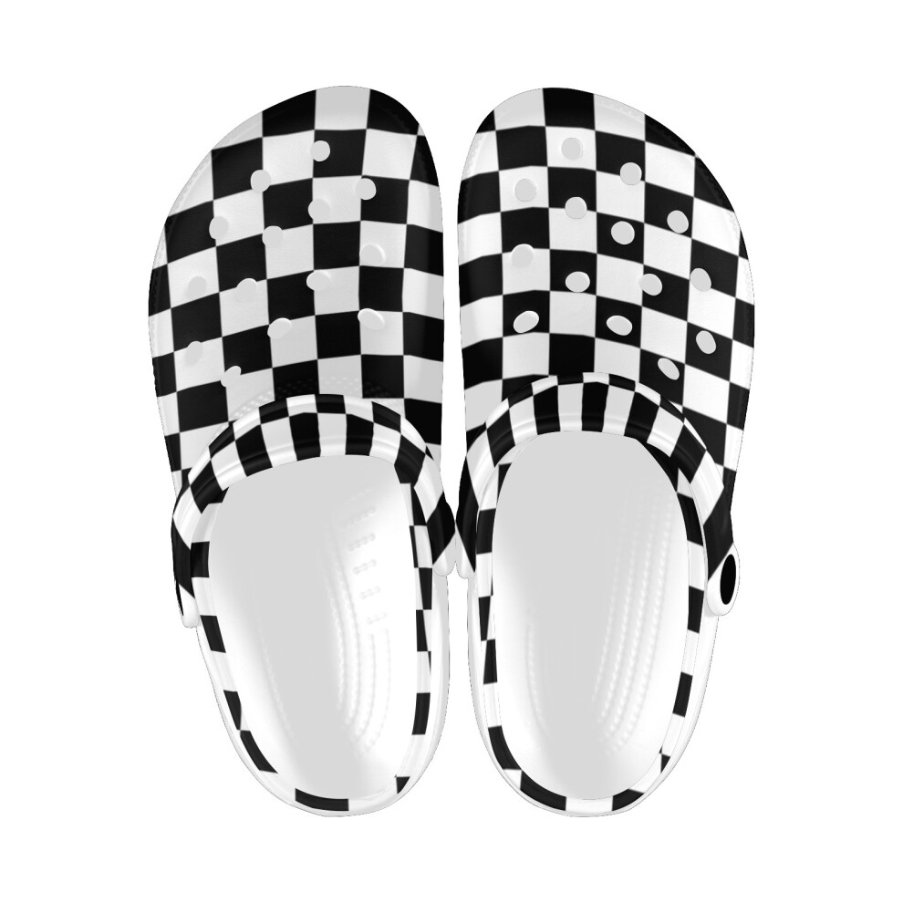 (Ska Music Black and White Check_11543) Garden Clogs Shoes for Mens & Womens & Kids Clog Slippers Sandals