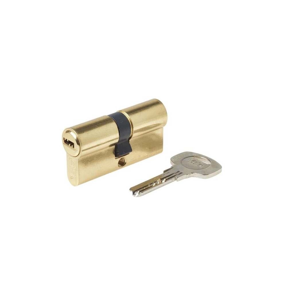 110723535040201 CS10 Double Clutch High Security Cylinder, Brass Finish