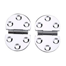 2PCS Hinges,180 Degree Rounded Cabinet Gate Closet Door Hinge 1.77 x 1.18 x 0.06 Inch