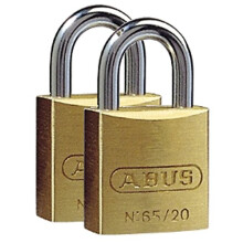 Brass Padlock 65/20 Twins Set 2 pieces, 35114