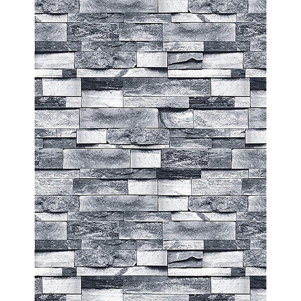Stick On Wallpaper Brick Effect Grey Brick Effect Wall Stickers 44.8 600Cm Brick Vinyl Self Adhesive Peel And Stick Grey Wallpaper For Kitchen 713752765386