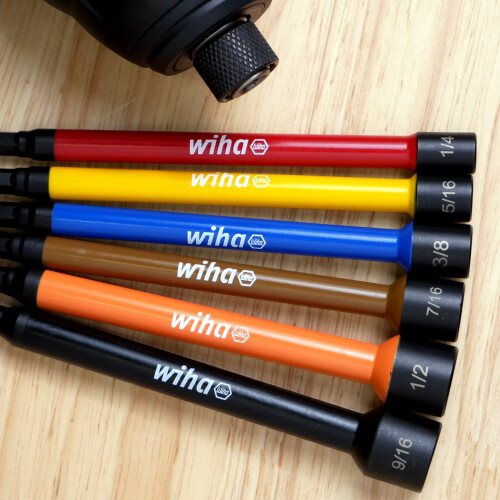 Wiha 70486 | 6 Piece Color Coded Magnetic Nut Setter Set 2