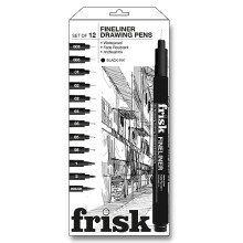 Fineliners Black Set of 12