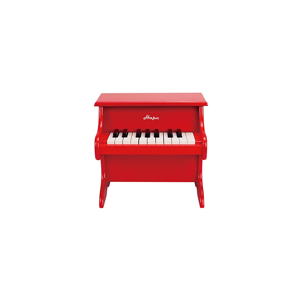 Playful Piano Toy | 18-Key Wooden Mini Musical Instrument Toy, Red