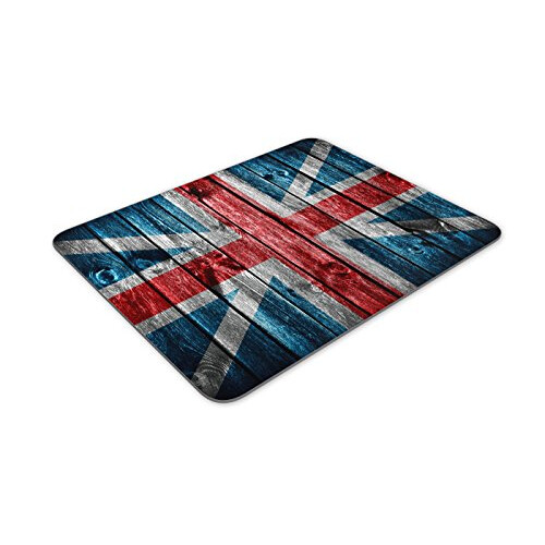 Cool Union Jack Mouse Mat Pad - Wooden Effect Flag Fun Gift PC Computer #8312 2