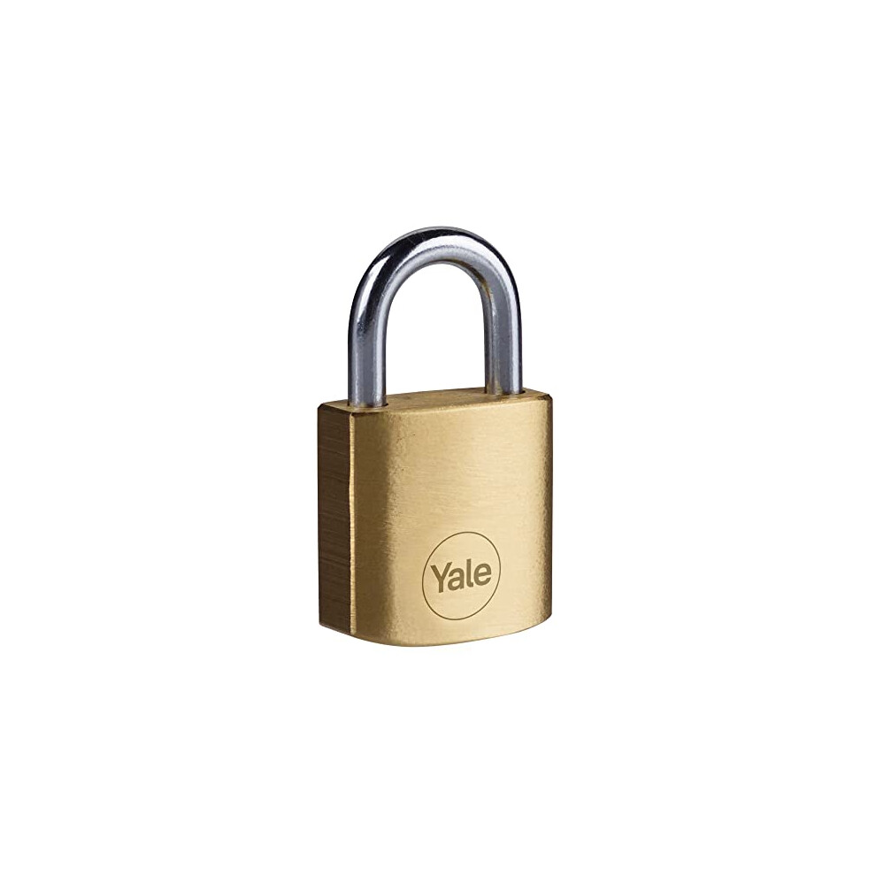Yale Y110b/25/113/1/B Y110b Series Safety Padlock, Brass Finish, 25 Mm Arco Corto