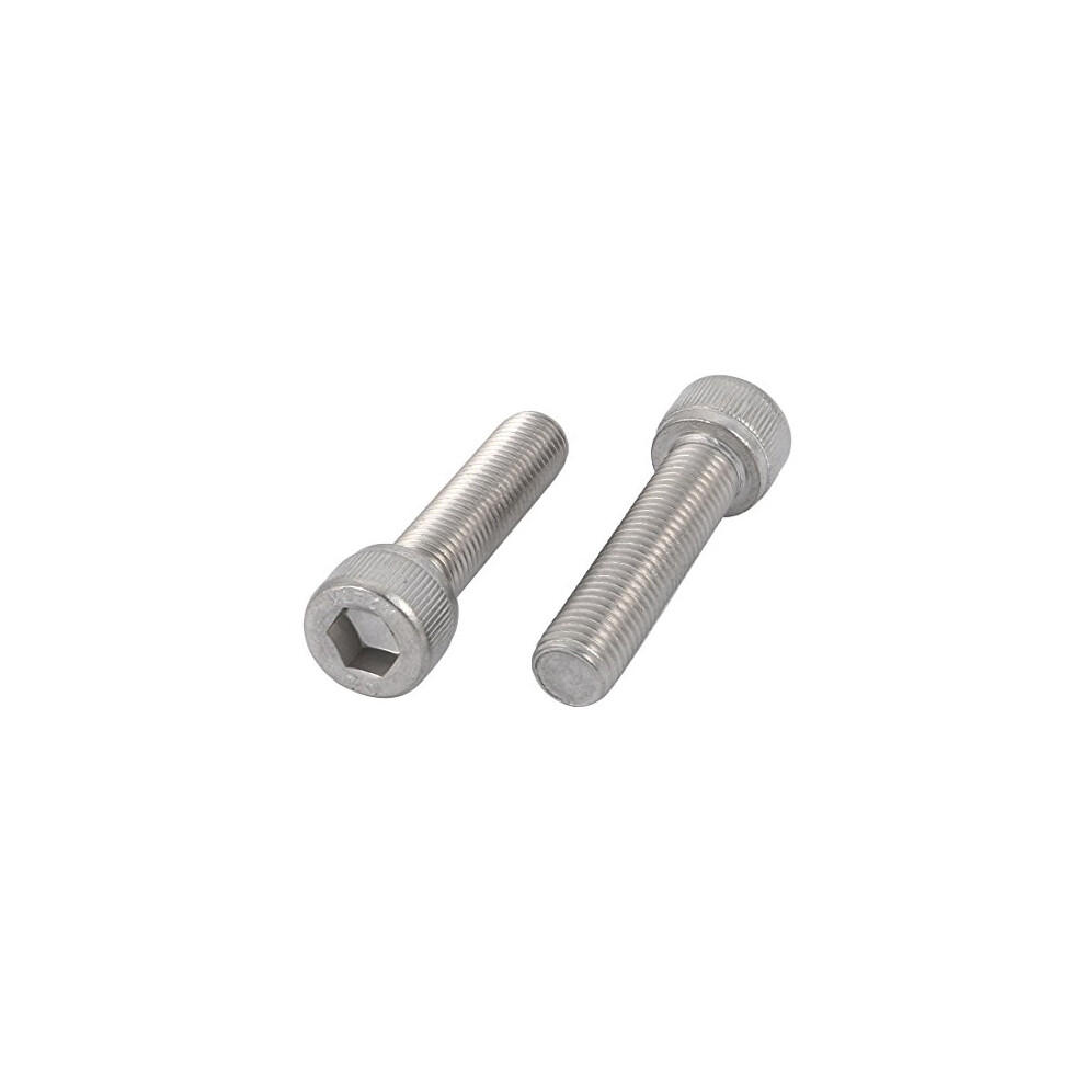 M10x40mm 1.25Mm Pitch 304 Stainless Steel Hex Socket Head Cap Screws Bolts 2Pcs 609876519304