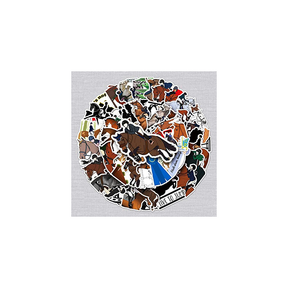 50 Pcs Horses Stickers for Kids Teens Adults Boys Girls Gift,Stickers Pack for Laptop,Skateboard,Luggage,Car,Bike, Cup,Computer,Water Bottle
