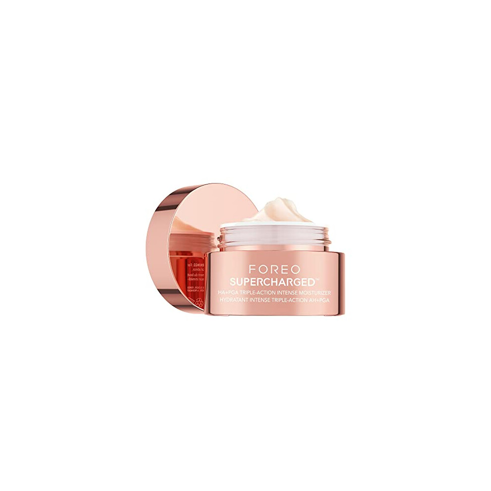 Foreo Supercharged Ha+Pga Triple Action Intense Face Moisturizer - Wrinkle Cream For Face - Hyaluronic Acid & Squalane - Vegan - Cruelty & Gluten Free