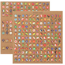 218pcs National Flag Thumb Tacks, Country Map Push Pins World Flags Push Pins for World Travel Map, Bulletin Board, Pinboard, Office