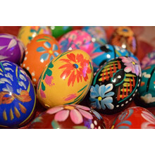 - Set of 10 Wooden Easter Eggs Hand Painted easter decoration