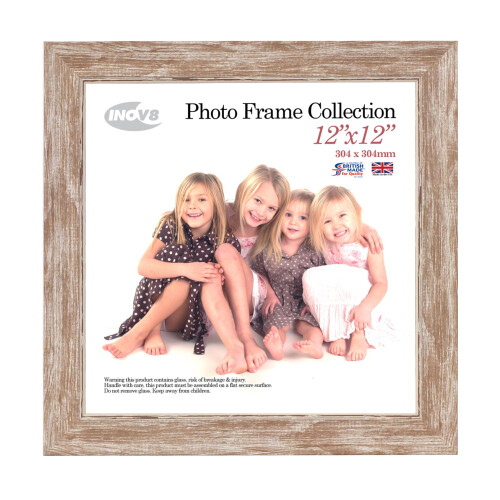 Photo Frame, Wood, Brown, 12x12