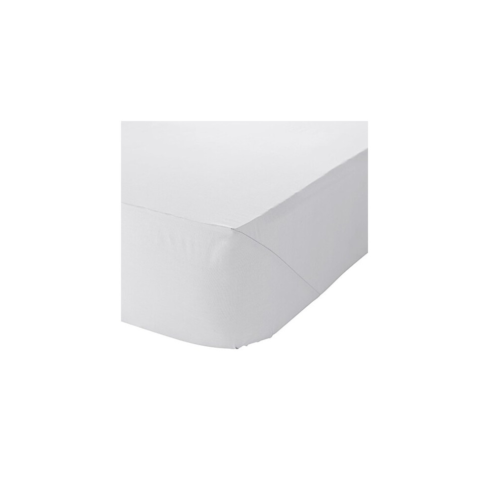Non Iron Percale Fitted Sheet –  140 x 200 cm white