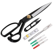 Fabric Scissors,Professional Tailor Scissors 9 inch - Heavy Duty Sewing Scissors for Leather Cutting Industrial Sharp Shears Home Office Artists