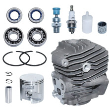 Cylinder & Piston Kit for Husqvarna K760 K750 Cutoff Saw, AUMEL 51mm Cylinder + Piston + Bearings + Decompression Valve + Fuel Filter + Spark Plug