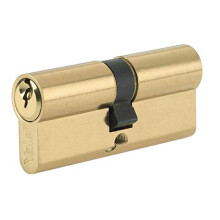 B-ED3550-PB Euro Double Cylinder, 3 Keys Supplied, Standard Security, Boxed, Suitable for All Door Types, 35:10:50 (95 mm), Brass Finish, Gold
