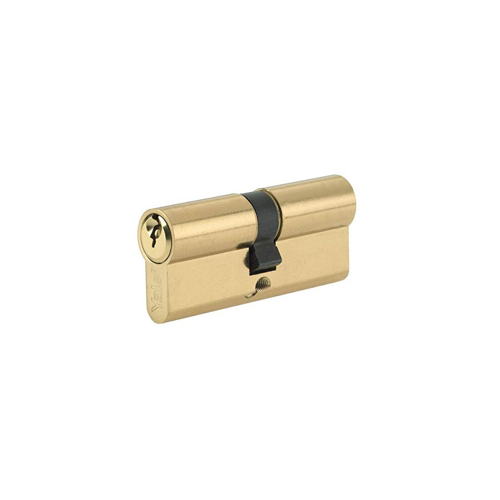 B-ED3550-PB Euro Double Cylinder, 3 Keys Supplied, Standard Security, Boxed, Suitable for All Door Types, 35:10:50 (95 mm), Brass Finish, Gold