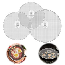 3PCS Oil Splatter Cover Splash Guard Lid Mesh Splatter Guard Stainless Steel Splatter Guard for Pots Frying Pan Diameter in 33cm 29cm 25cm