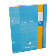- Ref 1352C - Single Sheets (Pack of 100 Sheets) - 17 x 22cm, 2-Hole Punched, 5/5 Squared Rulings, 90gsm Brushed Vellum Paper, Resealable Pack - White