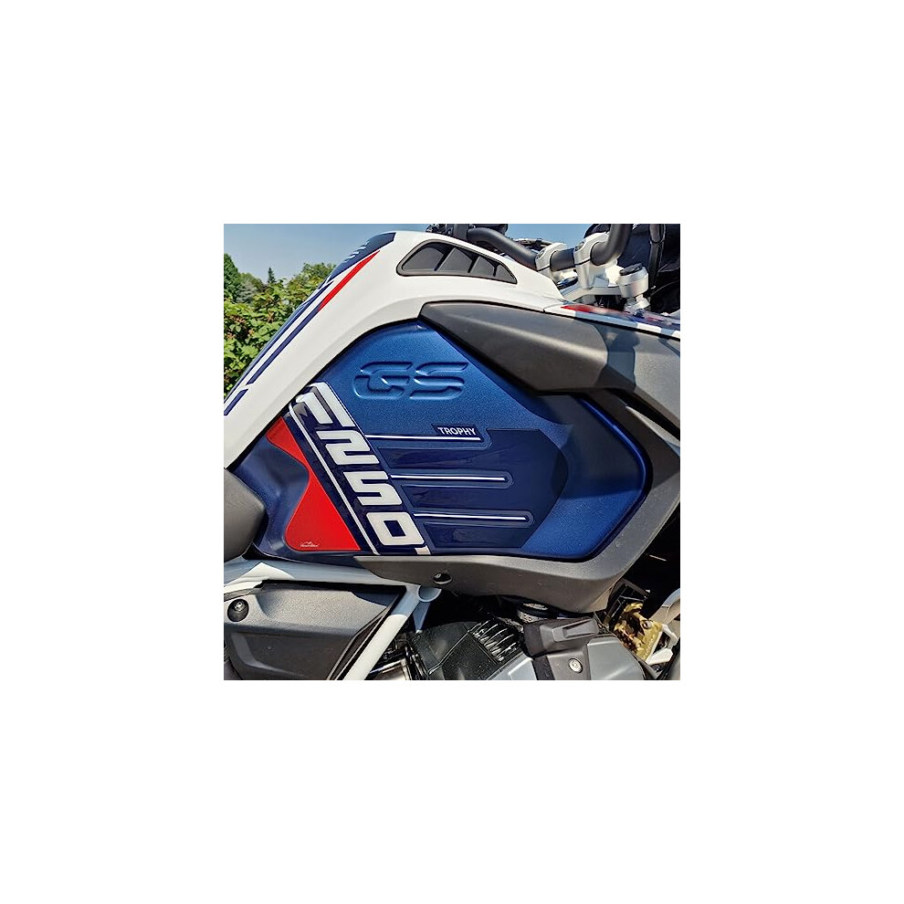 Motorbike 3D Stickers Compatible With Bmw R 1250 Gs Adventure Trophy 2021-2023. Bike Tank Side Protector From Impact And Scratches. Sticker 3D Resin 8055715896464