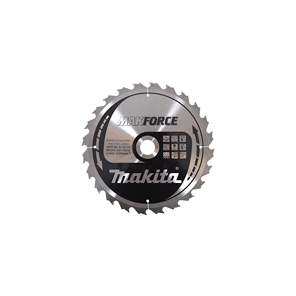 Makita B-32172 Makforce Tct Saw Blade 270X30x24t