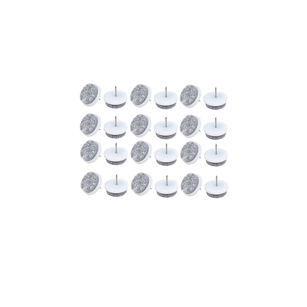 28Mm Dia Nail-On Anti-Sliding Felt Pad 24Pcs For Wooden Furniture Chair Table Leg Feet 604267740190