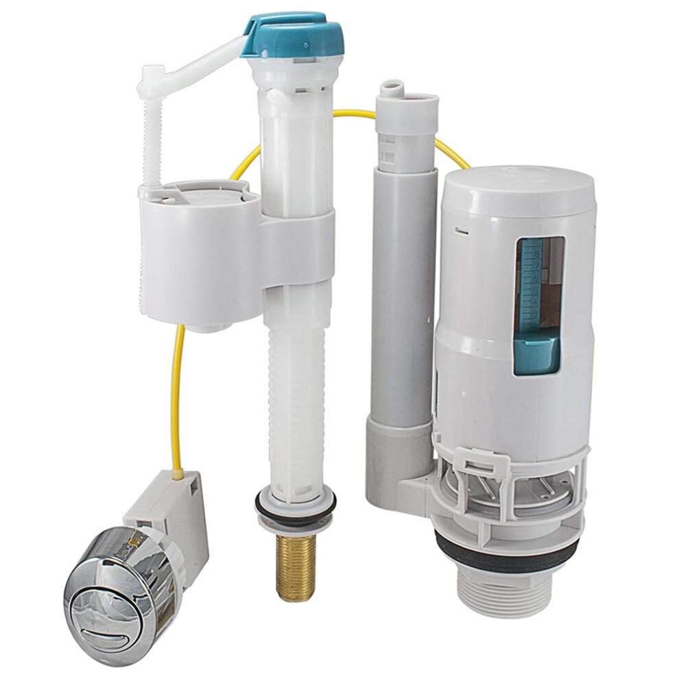 Dual Flush And Fill Toilet Cistern Kit Toilet Flush Replacement,Universal Toilet Flush Upstand Ball Valve Wras Approved 5060795863872