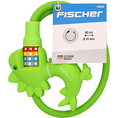 Fischer 50659 Dinosaur Cable Lock, Green 2