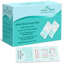 5 x Drug Test Kits Easy@Home 6 Panel Instant - Testing Marijuana (THC), Amphetamine(AMP), Benzodiazepines(BZO), Cocaine(COC), Opiates(OPI 2000),