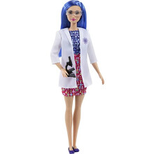 Scientist Doll (12 inches), Blue Hair, Color Block Dress, Lab Coat & Flats, Microscope Accessory, Great Gift for Ages 3+