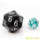 Bescon Jumbo D20 38MM, Big Size 20 Sides Dice Solid Black, Big 20 Faces Cube 1.5 inch 3