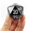 Bescon Jumbo D20 38MM, Big Size 20 Sides Dice Solid Black, Big 20 Faces Cube 1.5 inch 1