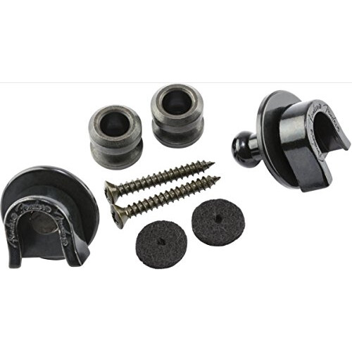 Fender SECURITY STRAP LOCKS Guitar Strap Holding System Set Black 2