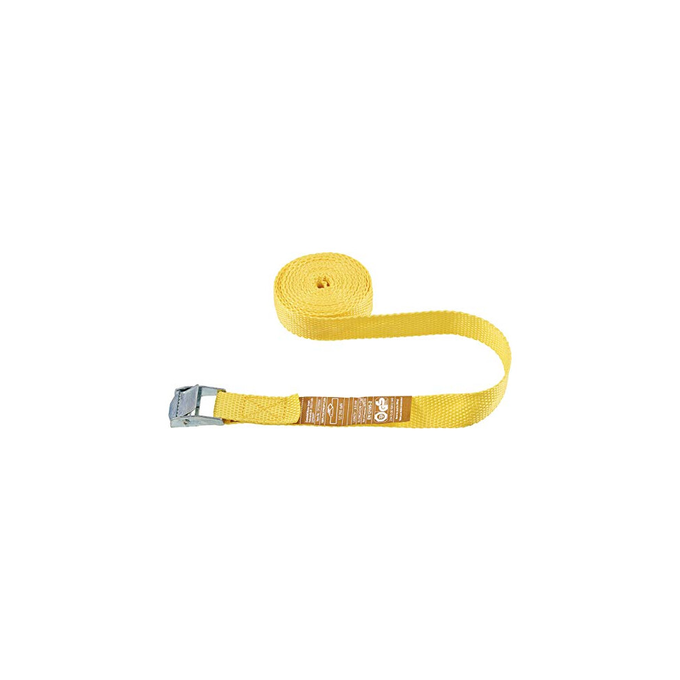 Dy270554 B34426 One Piece 3.5 Maximum 250 Kg With Clamping Lock Without Hooks Made Of Polypropylene/Lashing Load Securing/Ratchet Strap, Yellow, 3,5 M 4035300223282