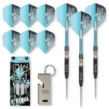 Piranha Steel Tip Darts, Precision Balanced, Accurate, and Durable - Perfect for Professional and Recreational Players
