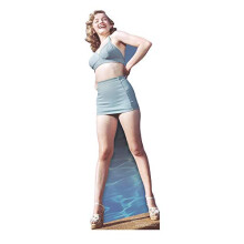 Cut Out of Marilyn Monroe Bikini (Blue)