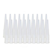 Plastic Caulking Gun Extender Caulk Nozzle Tip Tool for Sausage Caulking Gun, Caulk Nozzles Applicator, Easy to Use, White (20)
