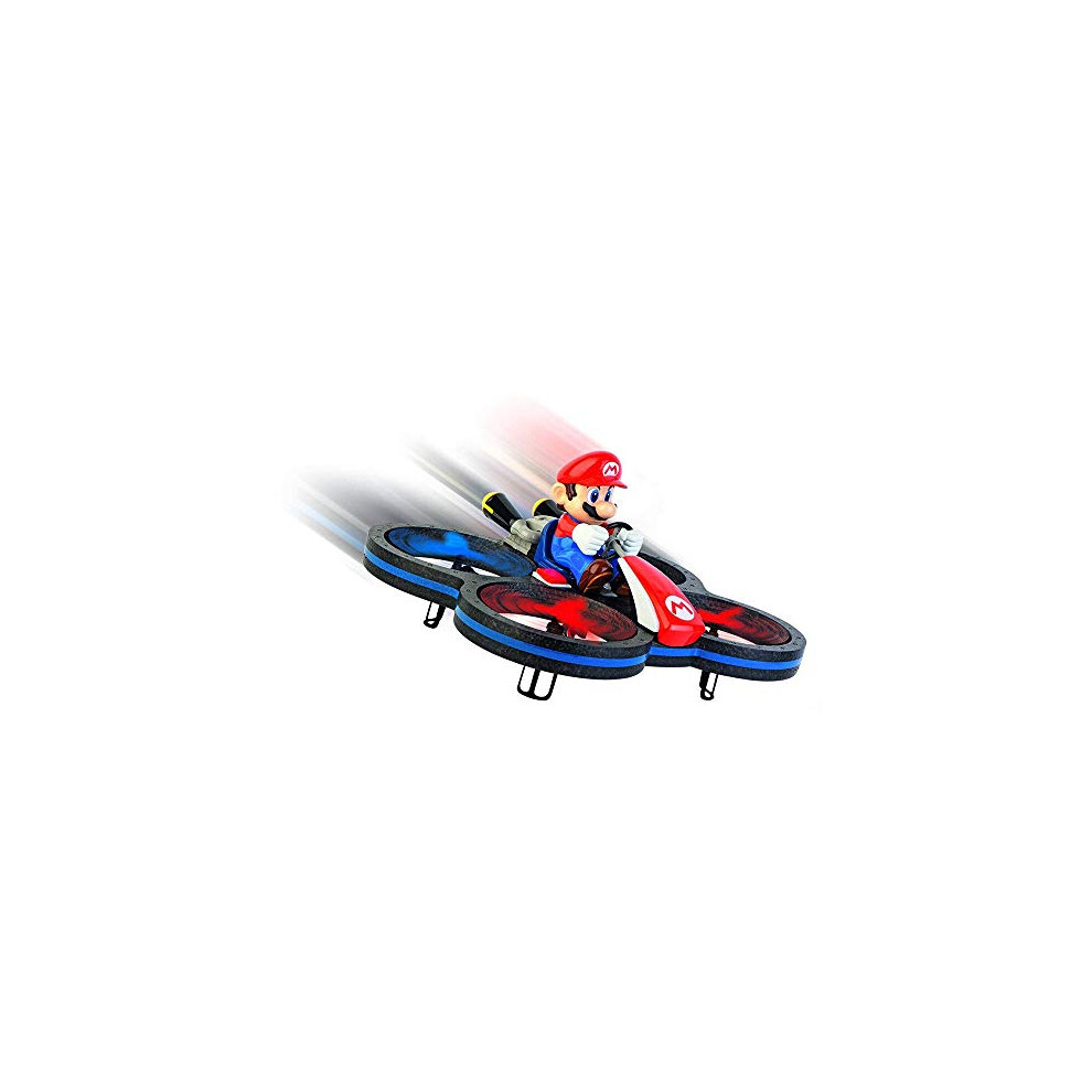 Carrera 9003150030249 370503024 Mario Kart Rc Nintendo Mini Copter Quadcopter Rtf Beginners, Red/Black