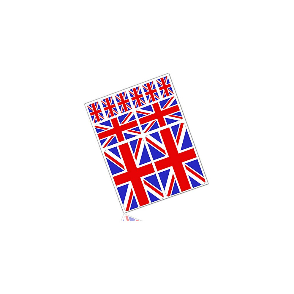 Biomar Labs 10 X Vinyl Stickers Set Decals Uk Union Jack England National Great Britain Flag Car Motorcycle Helmet D 24 7437138455489