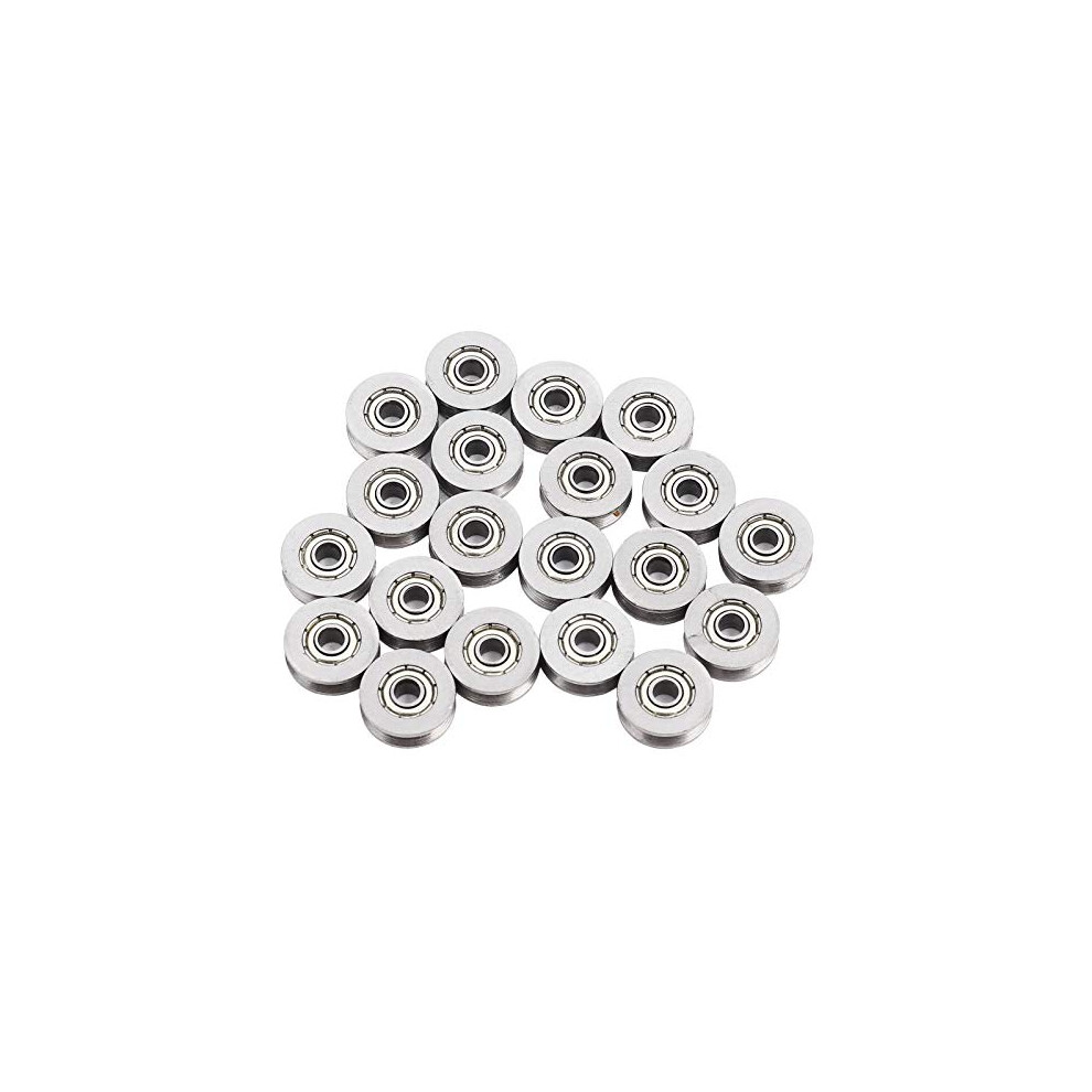 20Pcs V623zz V Groove Ball Bearing Pulley Wheels Roller V Shape Groove Wheel V Groove Roller Ball Bearing For Rail Track Linear Motion System 3X12x4mm 8070716750959
