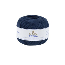 Petra Yarn, 100% Cotton, Dark Blue (5823), Size 5